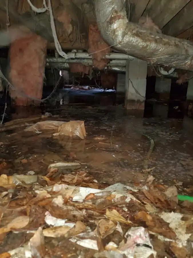 Crawl space flood assessment for Commercial Water Damage Restoration in Everman